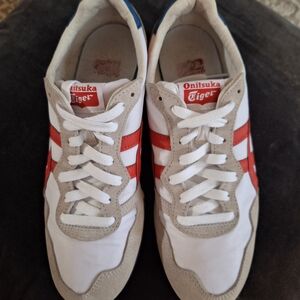 Onitsuka Tiger by Asics Men's White and Red Sneakers